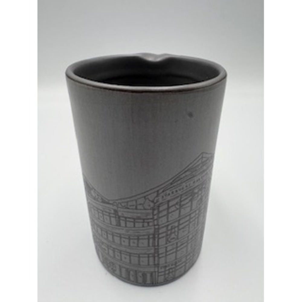 STARBUCKS RESERVE ROASTERY CHICAGO Mug 10oz Gray Ceramic Matte Building Art Cup - Picture 2 of 5